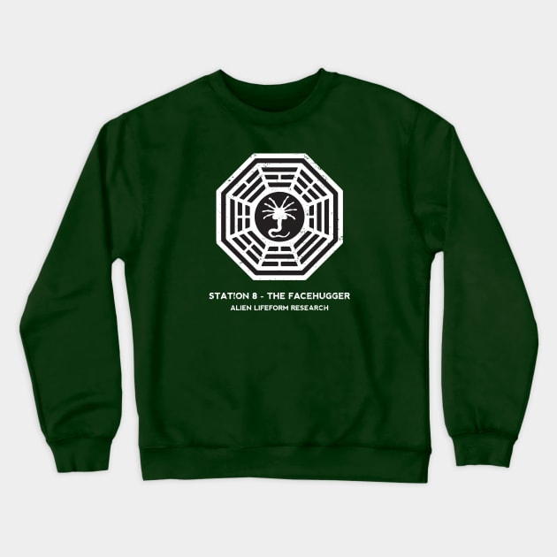 Station 8 - The Facehugger Crewneck Sweatshirt by sebisghosts